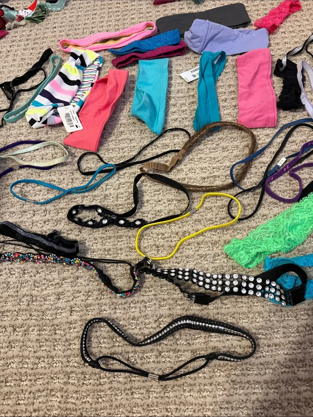 Huge Lot 40 kids hair bands headbands some NWT great lot all colors